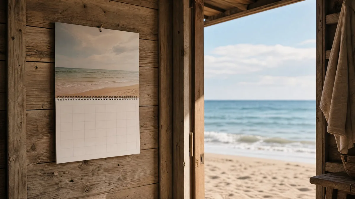 A paper wall calendar page