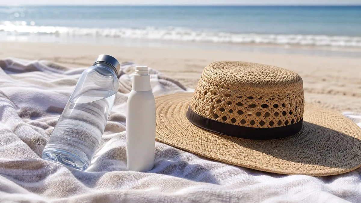 A bottle of mineral sunscreen